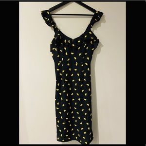 🍋 Lemon Print Ruffle Midi Summer Dress 🍋
